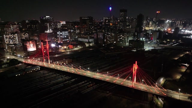 Johannesburg City Skyline Night Stock Footage: Royalty-Free Video Clips ...