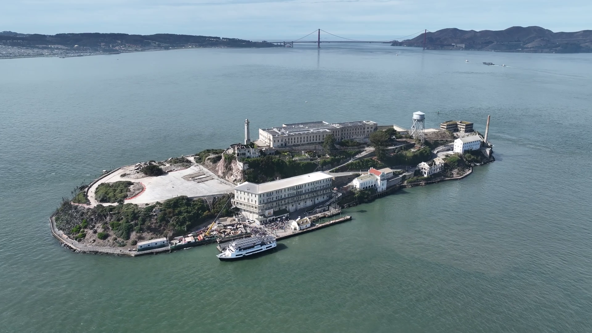 Alcatraz Island In San Francisco Bay Stock Footage SBV-348597078 ...