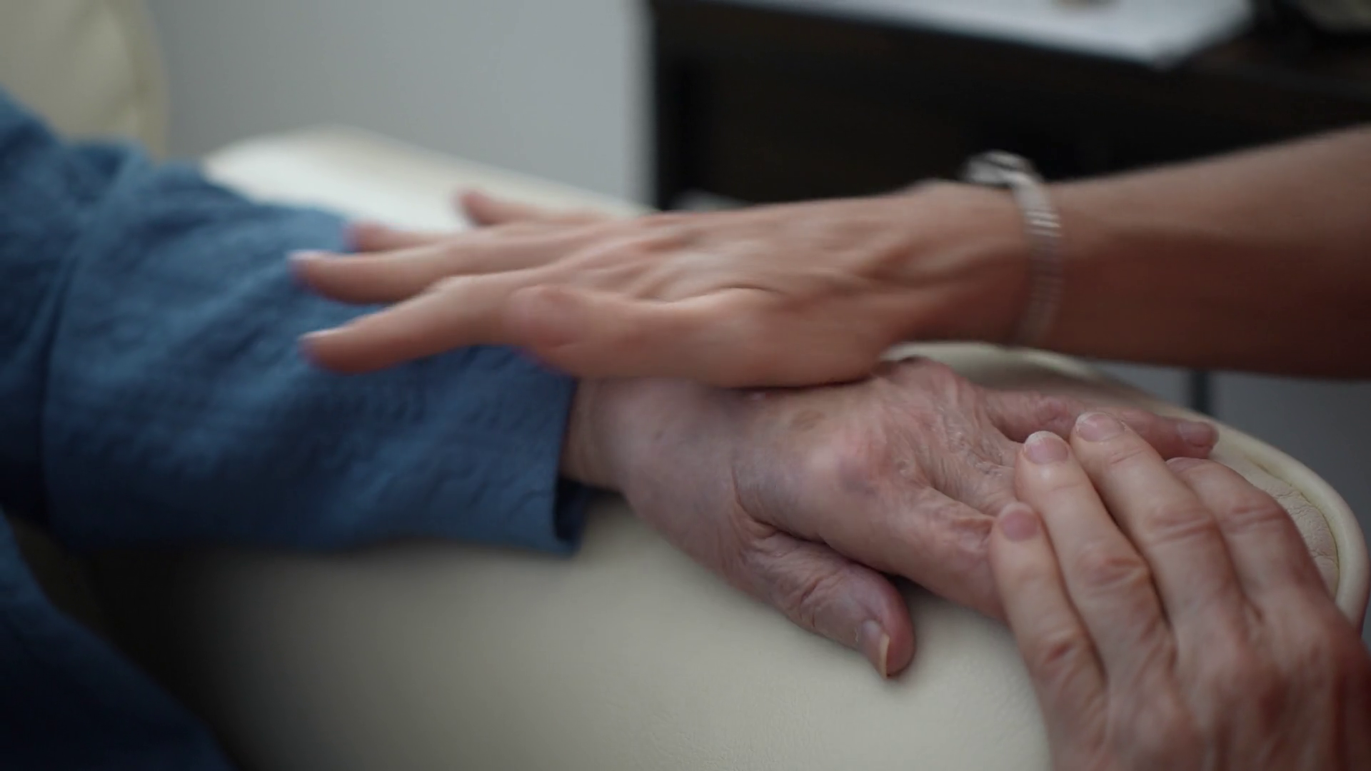 Caring Interaction Between Caregiver Elderly Stock Footage SBV ...