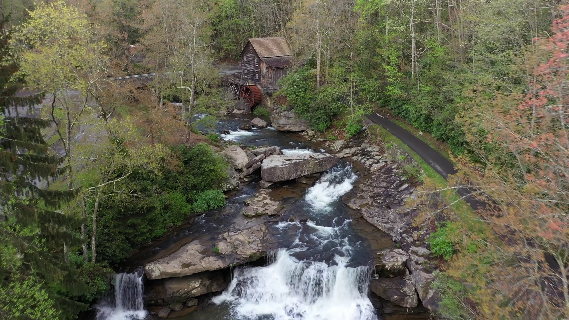 Babcock State Park Showcases Vibrant Spring Stock Footage SBV-352298616 ...