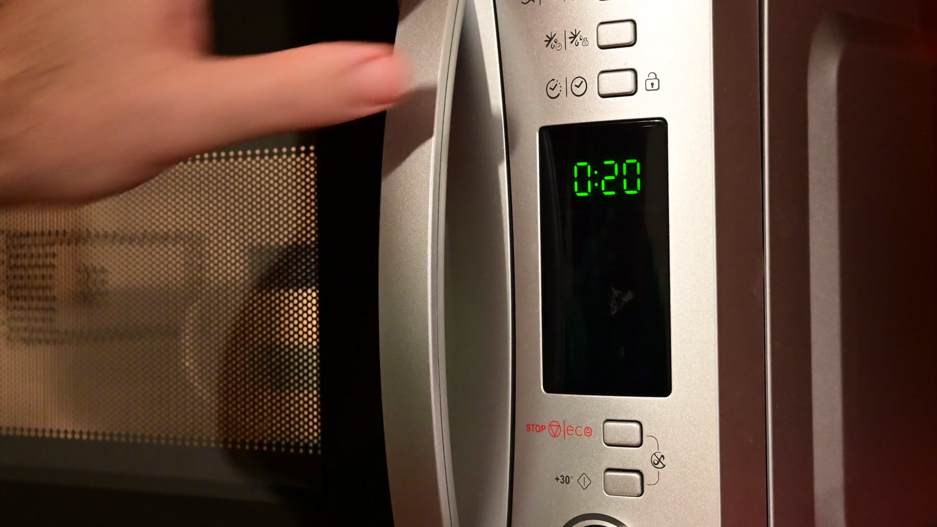 Close-up Shot Of Microwave Oven Timer Oven Stock Footage SBV-337991475 ...