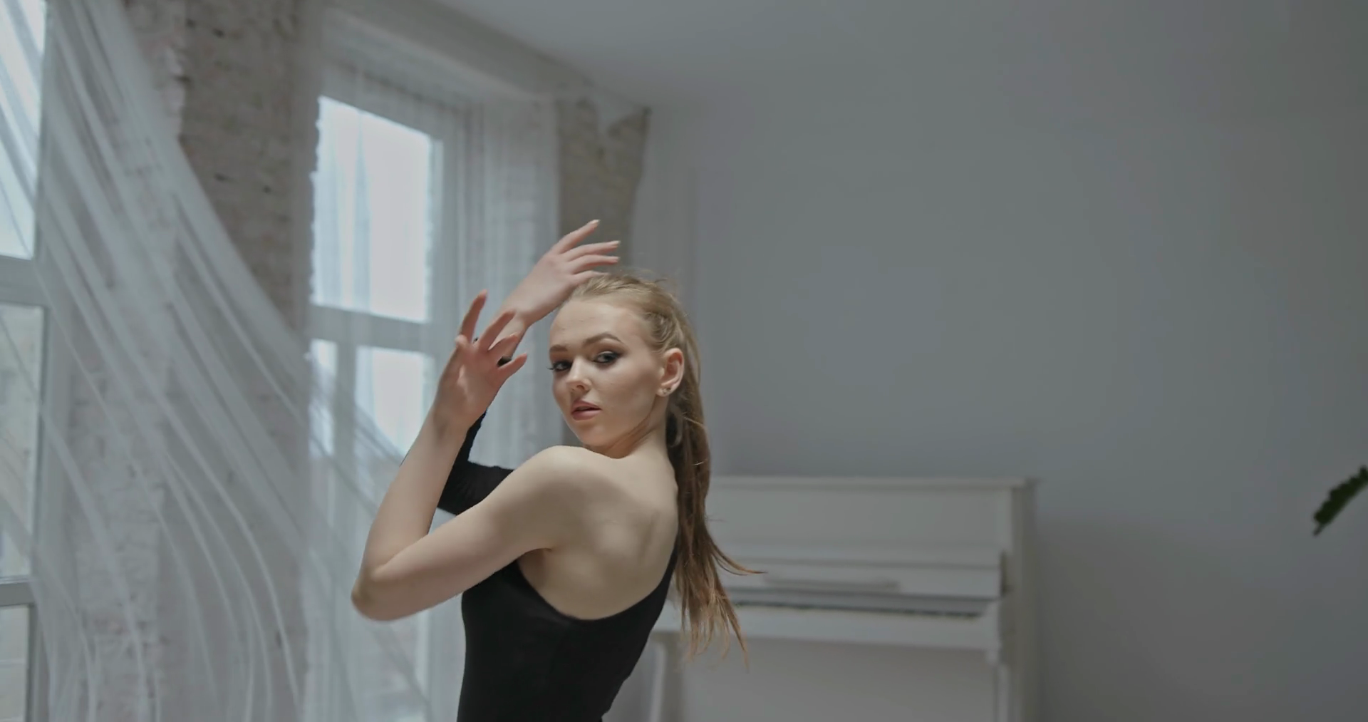 Graceful Dance Performance Young Dancer With Stock Footage SBV ...