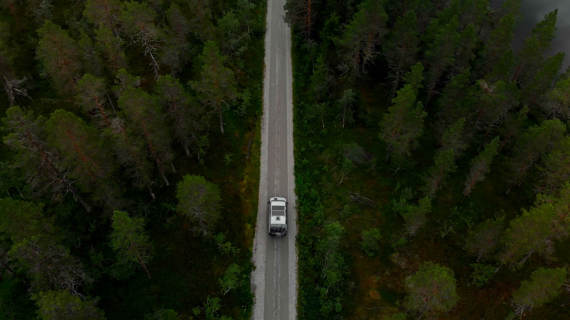 Aerial Top Down View On Off-grid Camper Van Stock Footage SBV-348614271 ...
