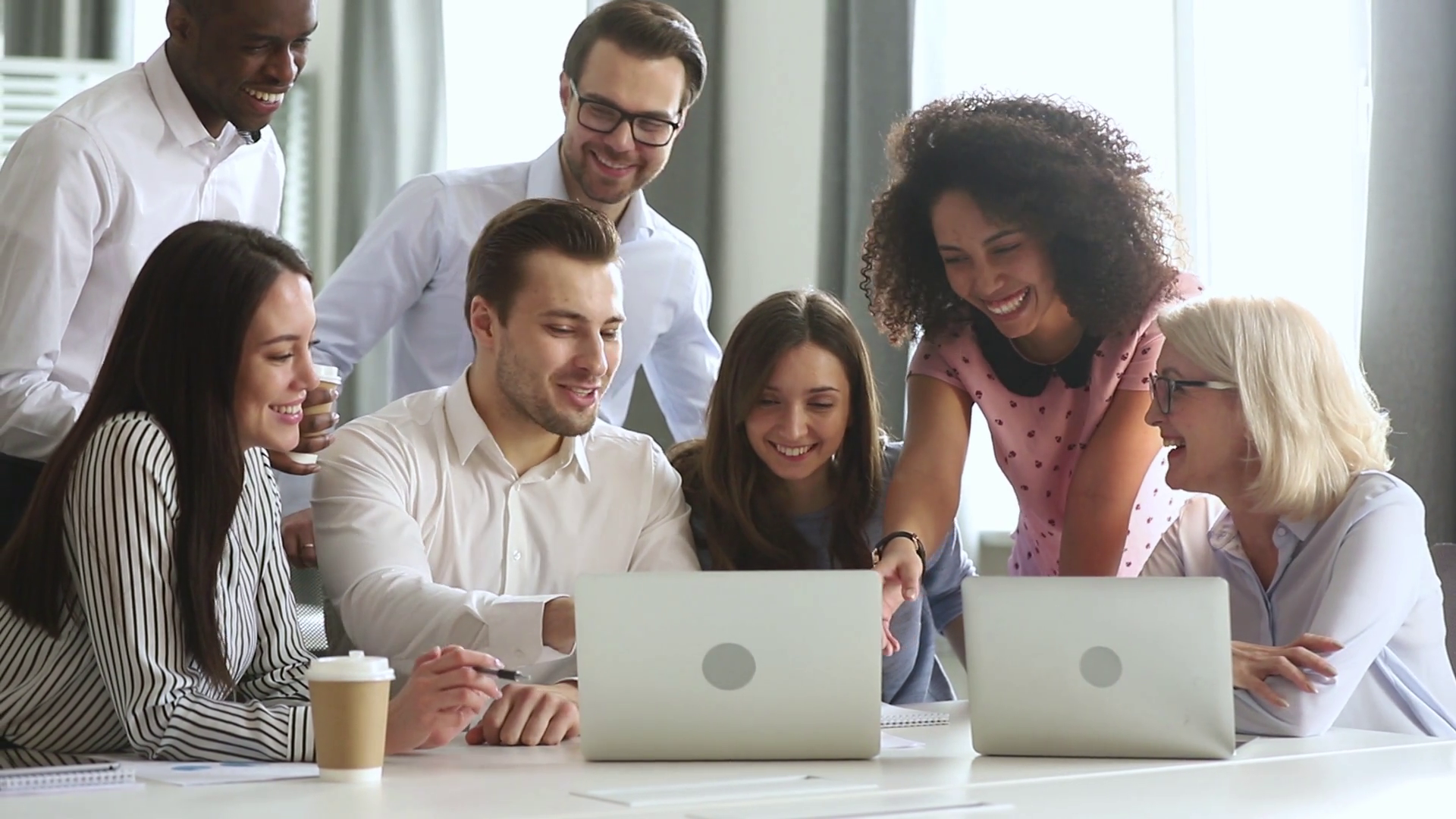Multiracial Employees Listening African Stock Footage SBV-338180009 ...