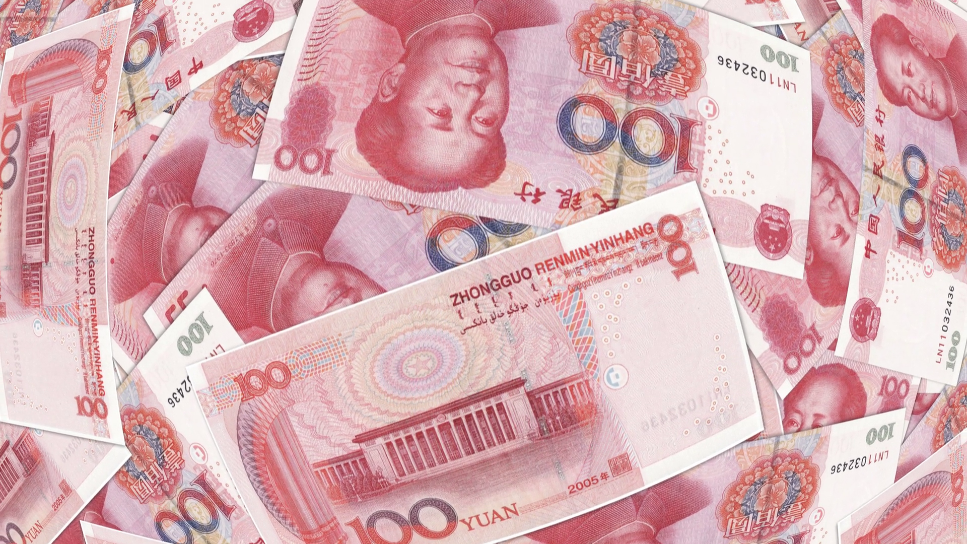 Chinese Renminbi Rmb Yuan Money Banknote Stock Footage SBV-301883759 ...