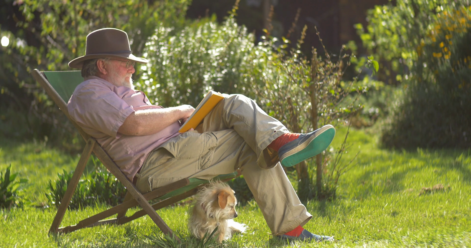 Elderly Retired Man Relaxing Outdoors Stock Footage SBV-302670849 ...