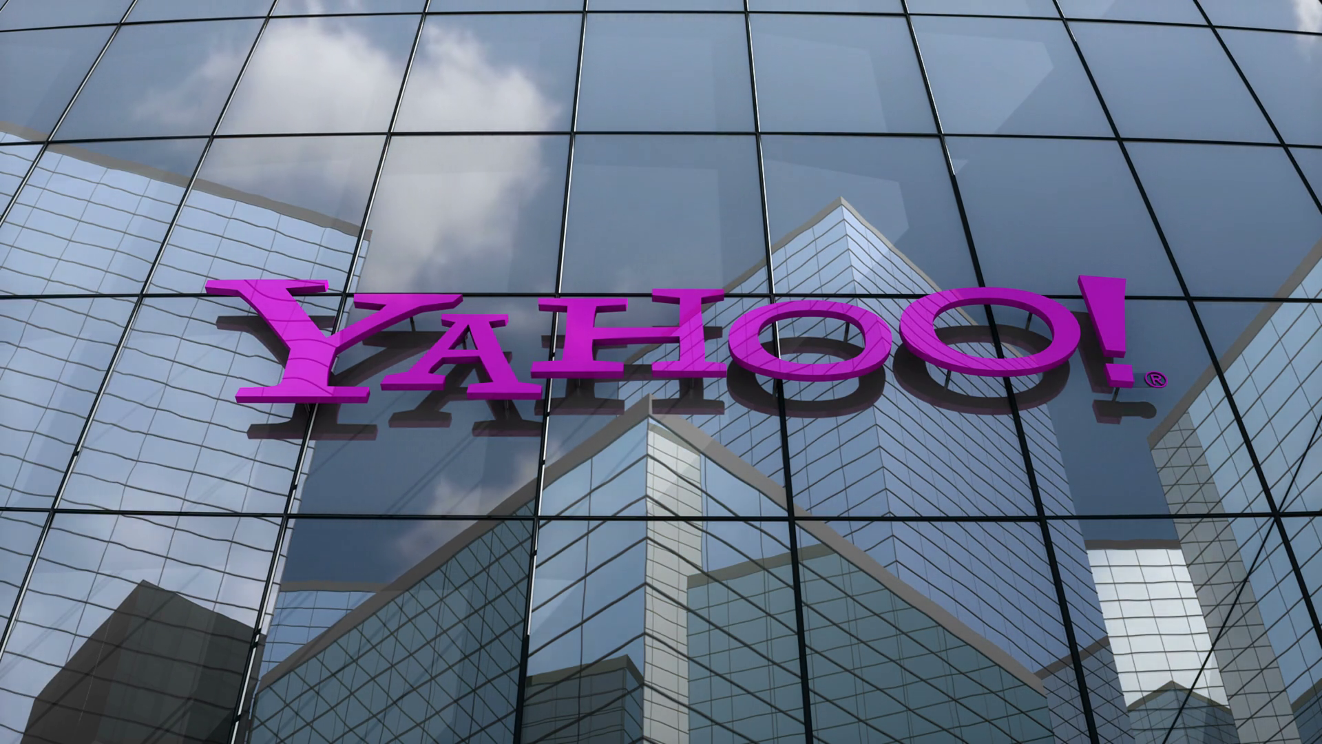 Editorial Yahoo! Logo On Glass Building Stock Motion Graphics SBV ...