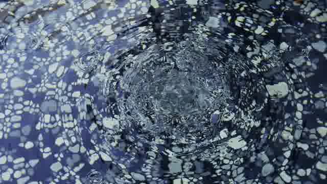 Small Water Fountain Splash Drops In Pool Stock Footage: Royalty-Free ...