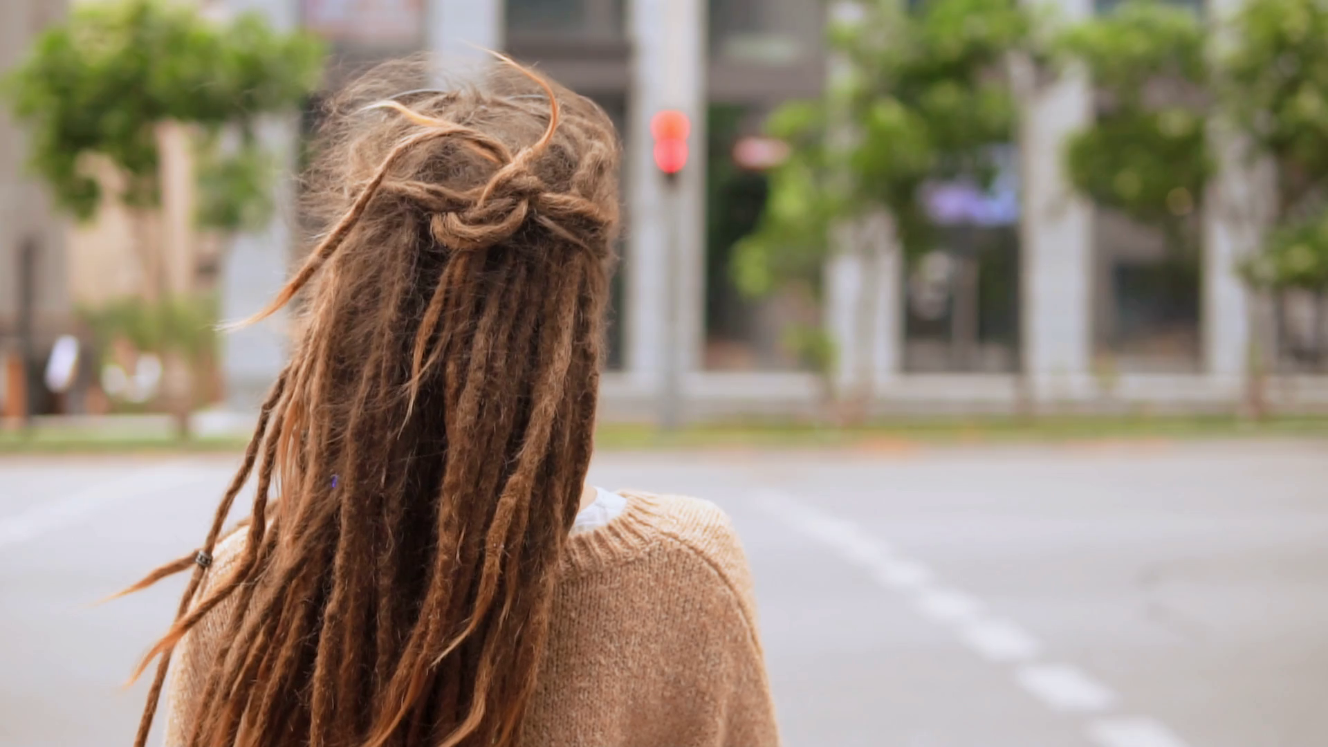 Back View Close Up Woman With Dreadlocks Stock Footage SBV-329520370 ...