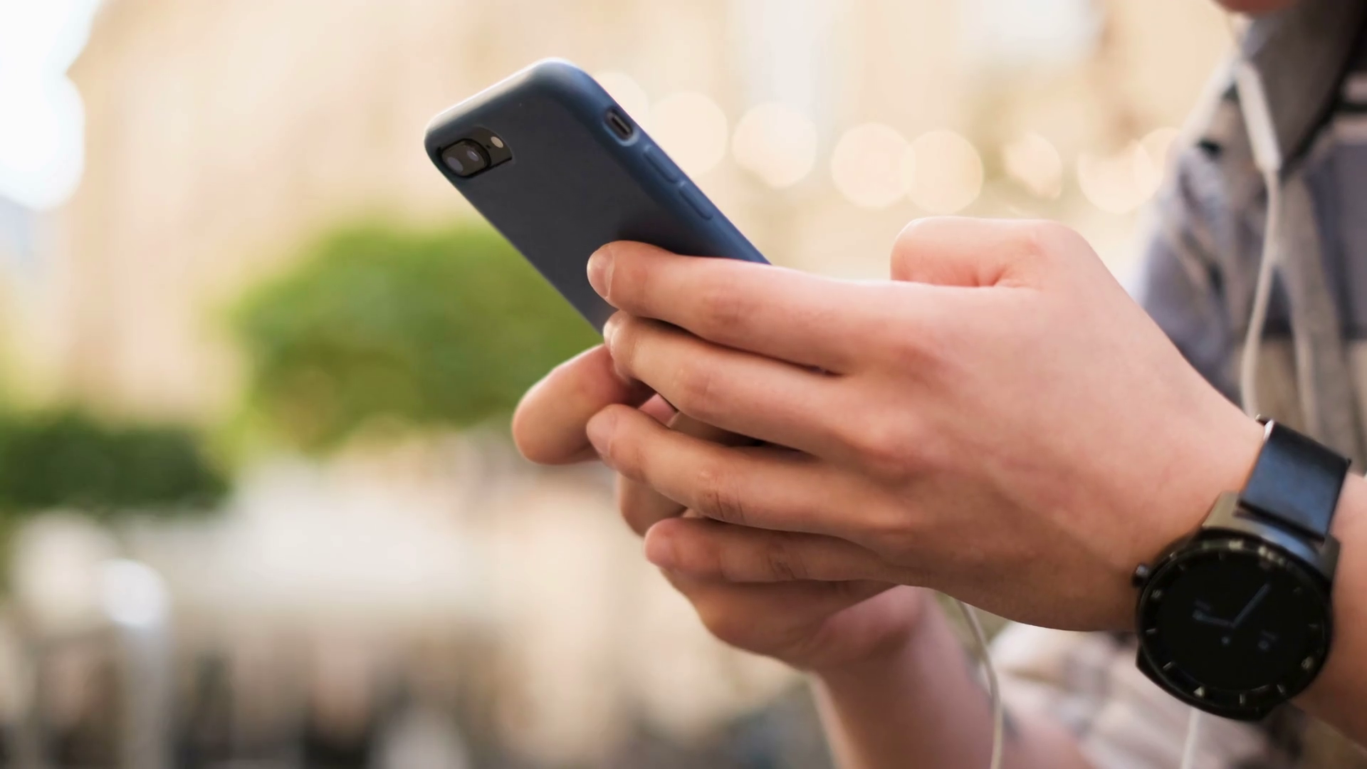 Man Using Smartphone Social Media Mail News Stock Footage SBV-330844665 ...