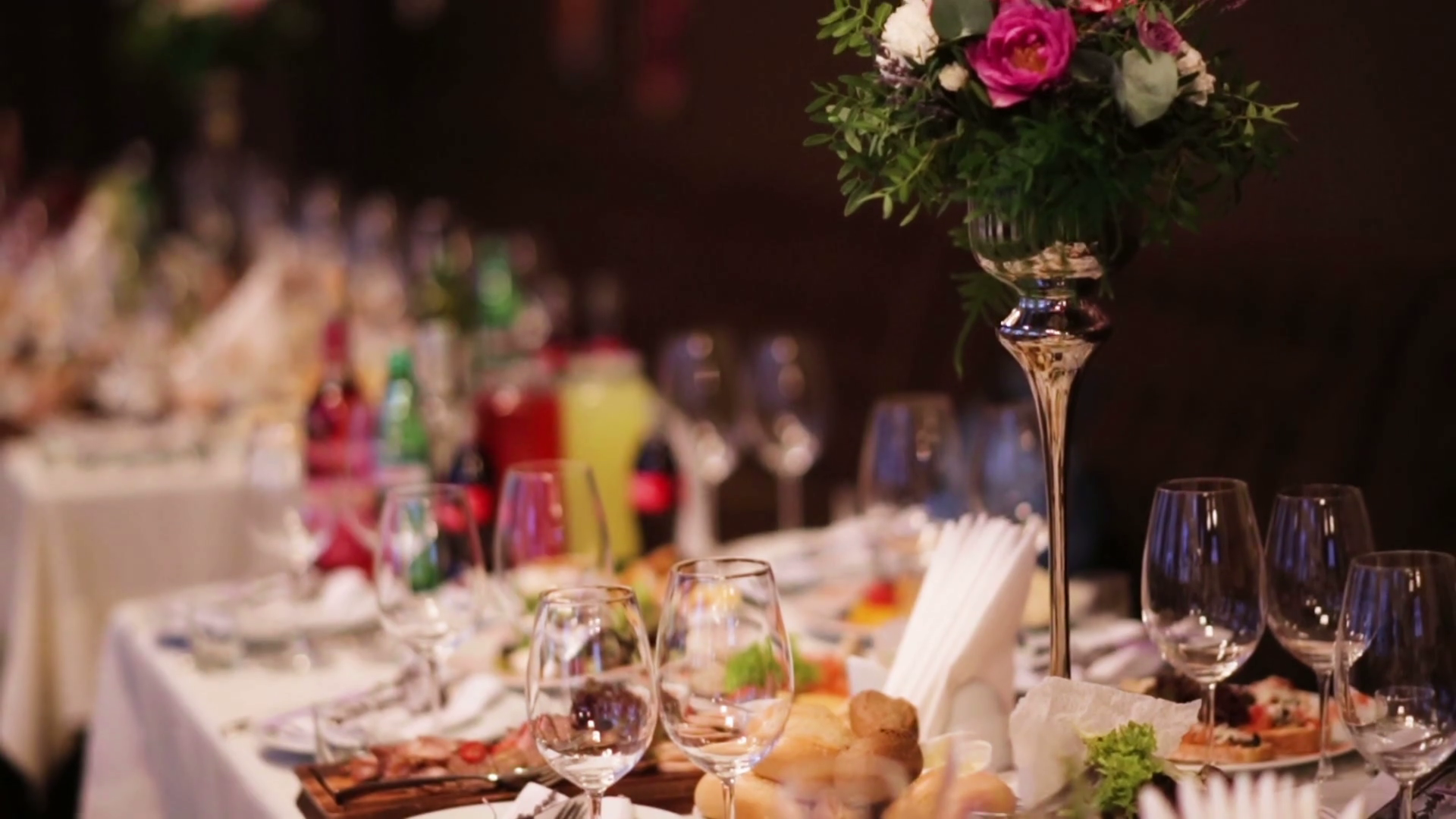 Catering Service Set Background With Food Stock Footage SBV-310511340 ...
