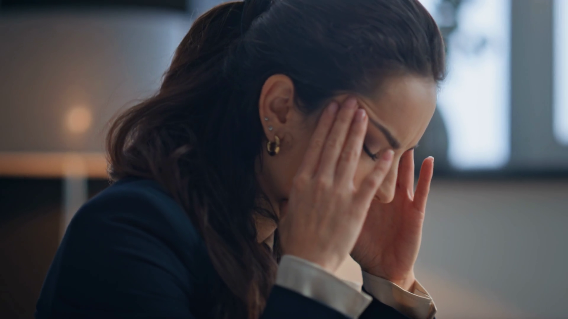 Closeup Nervous Loser Reacting Fail Holding Stock Footage SBV-349079392 ...
