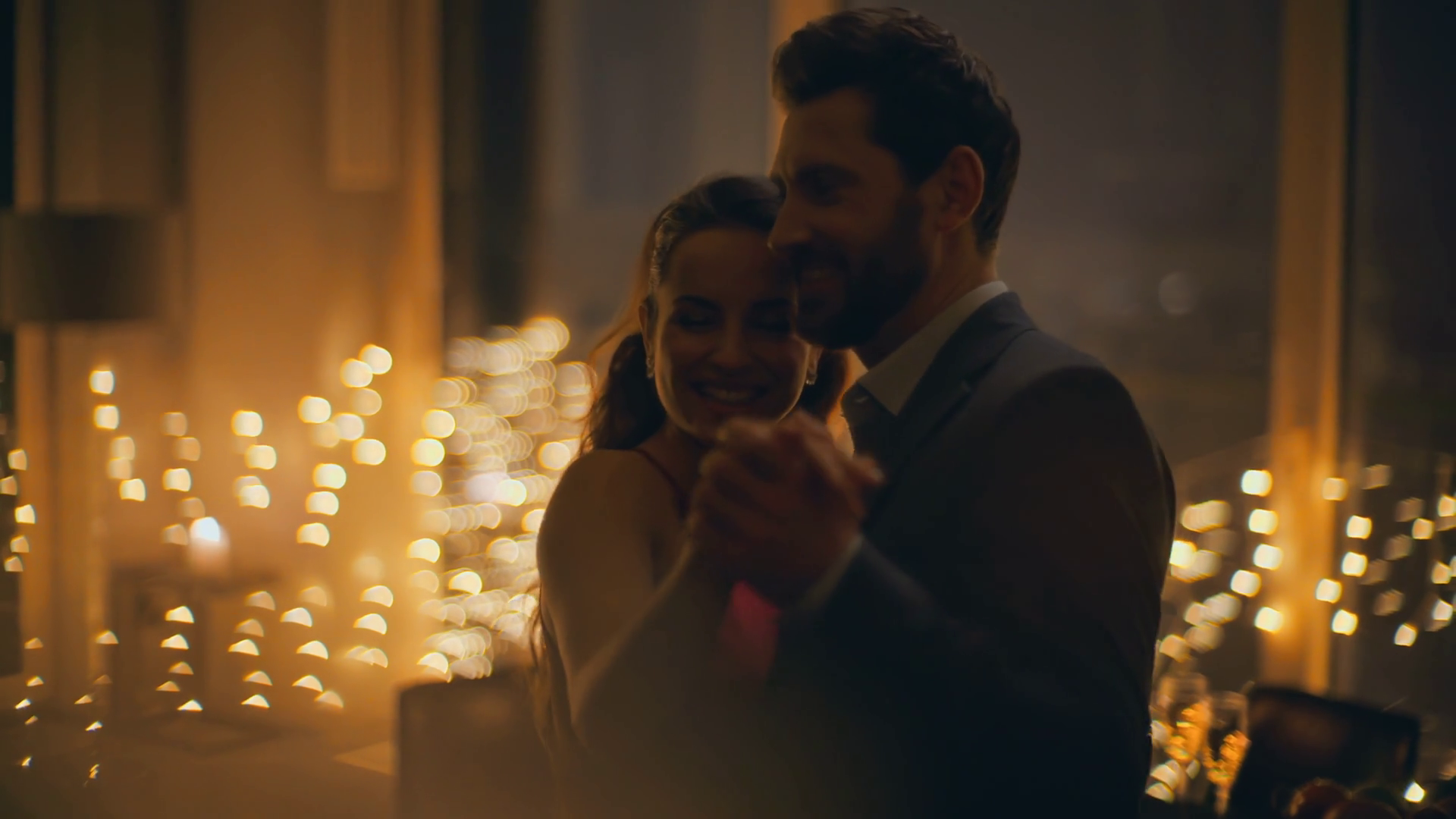Couple Dancing Date At Home Kitchen Closeup Stock Footage SBV-349157239 ...