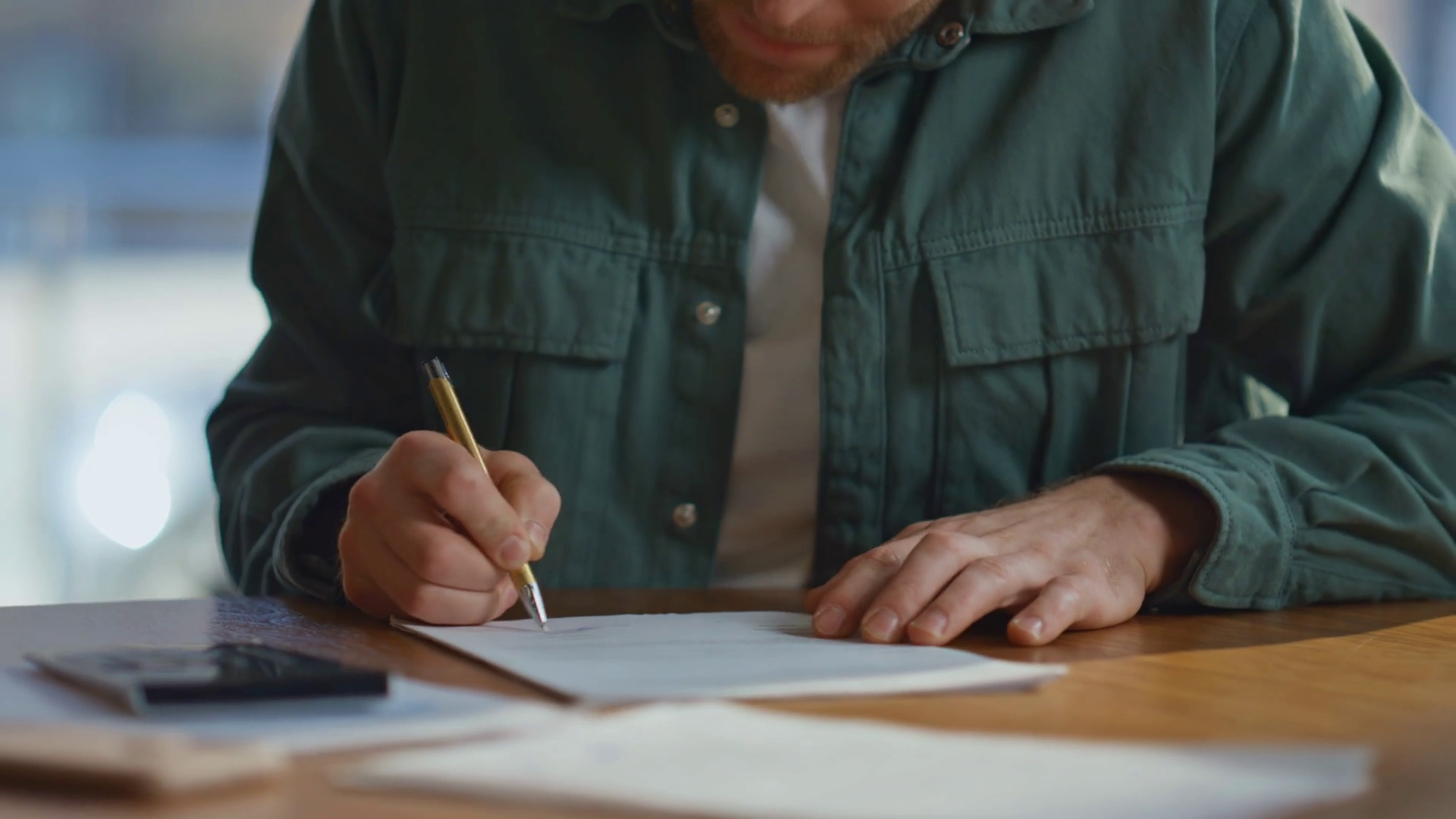 Man Client Writing Contract Shaking Hands Stock Footage SBV-351668328 ...