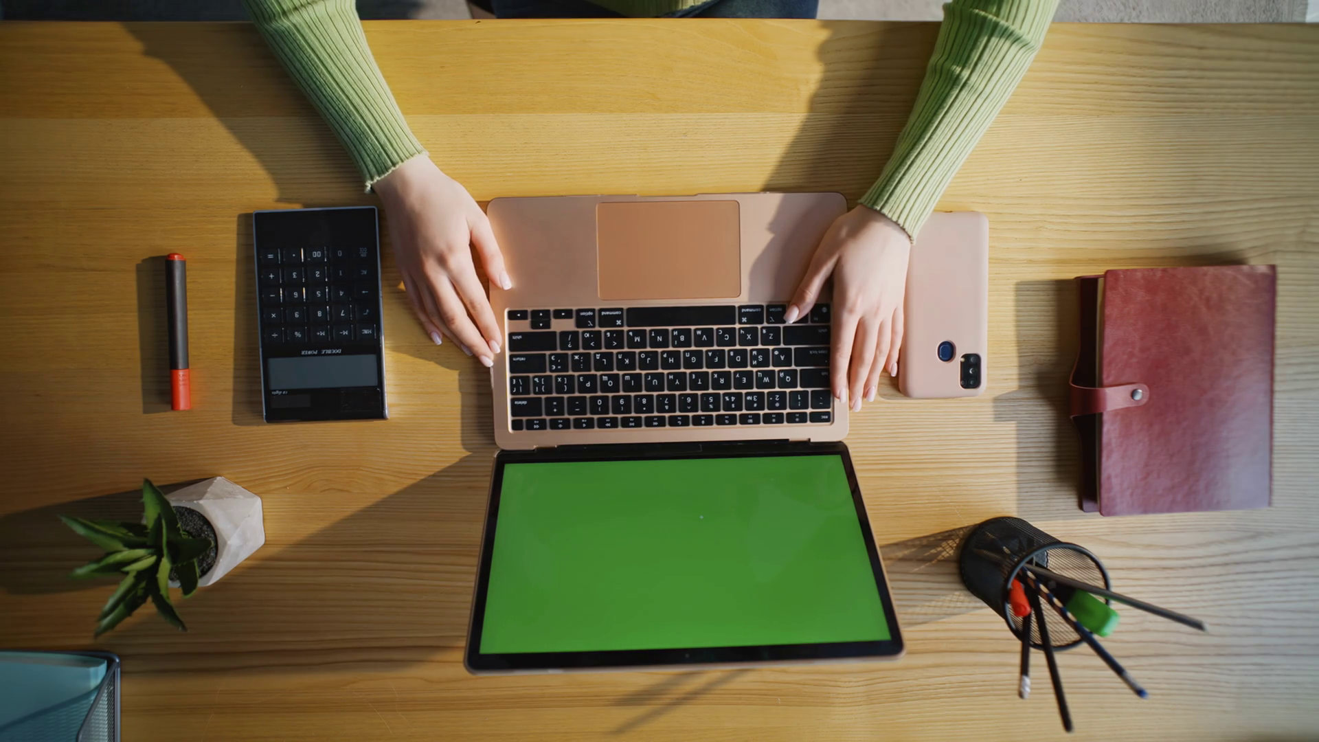 Lady Hands Typing Computer In Office Closeup Stock Footage SBV ...