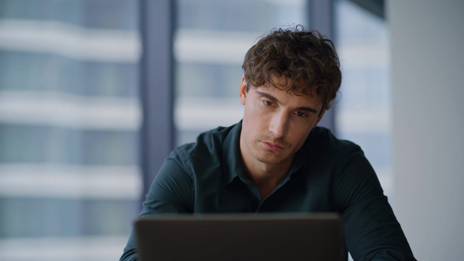 Disappointed Worker Reading Report Worried Stock Footage SBV-352400982 ...