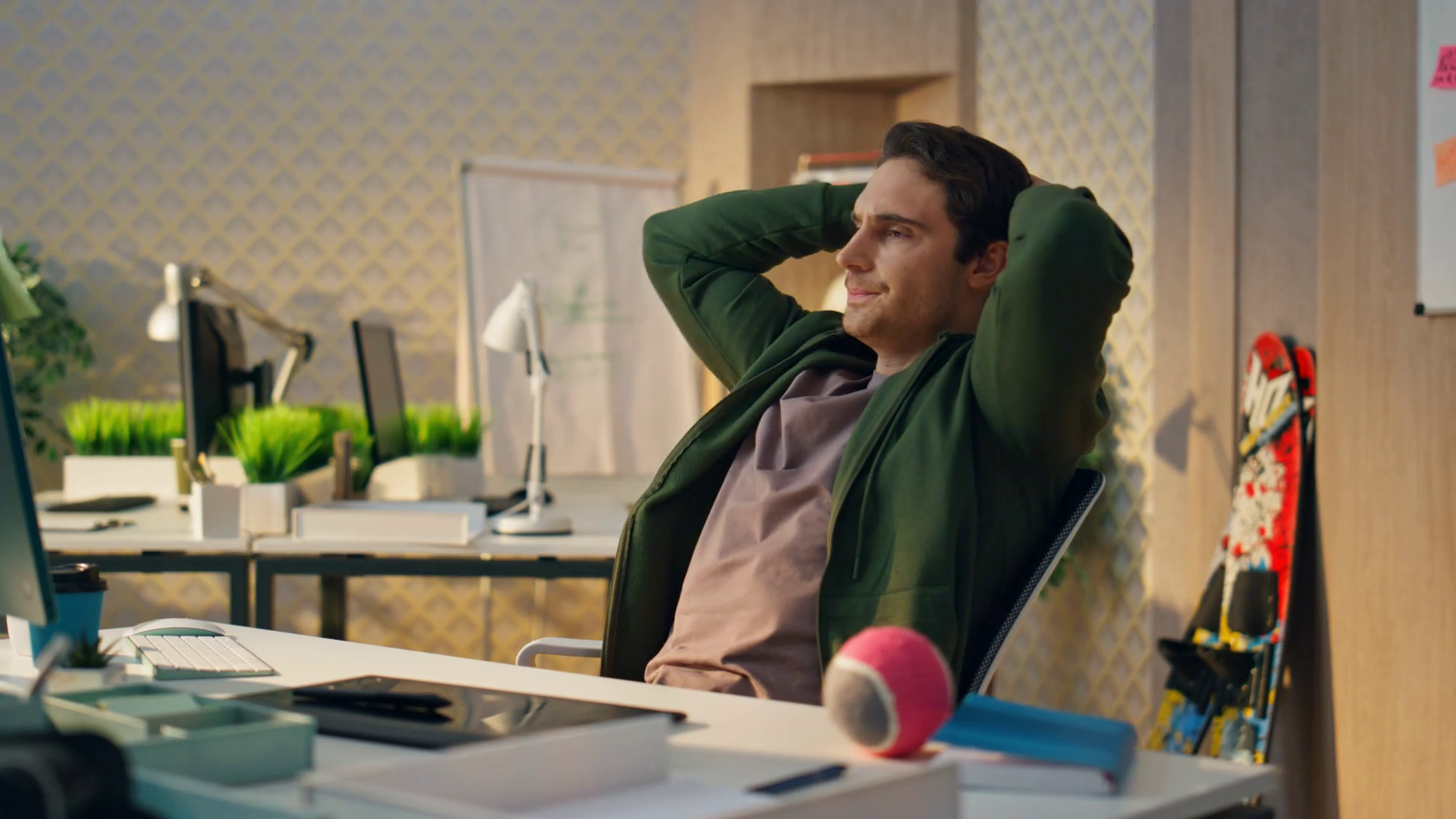 Overworked Freelancer Feeling Tired At Stock Footage SBV-348413584 ...