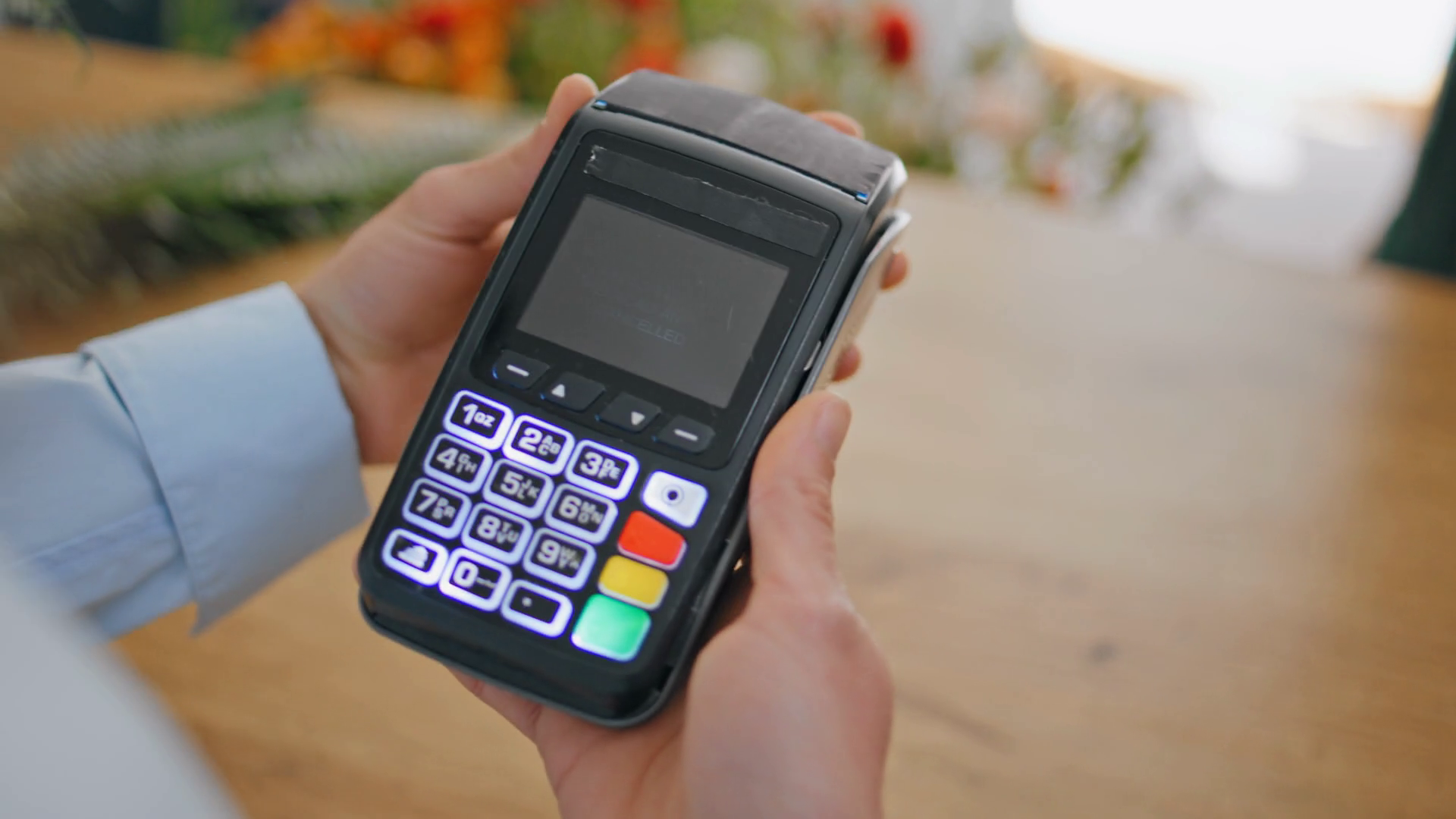 Customer Pay Card Machine Terminal In Stock Footage SBV-348714882 ...