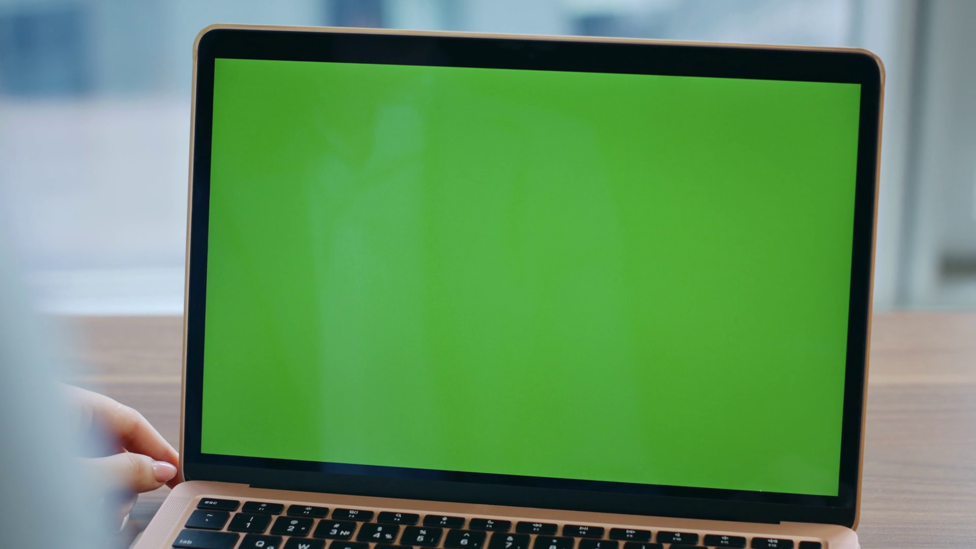 Unknown Worker Watching Mockup Laptop Stock Footage SBV-348761341 ...