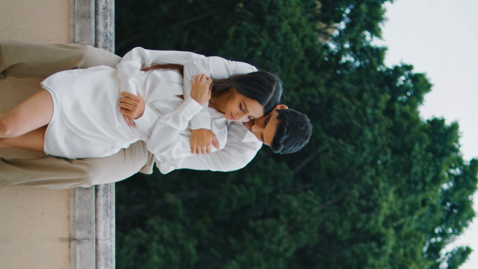 Tender Lovers Cuddling At Observation Stock Footage SBV-348718902 ...