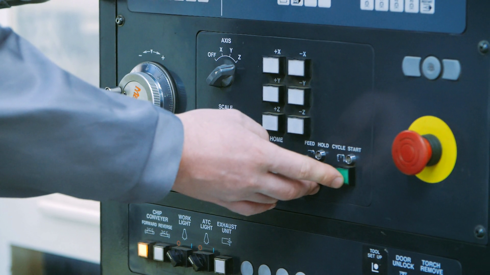 Engineer Starting Up Unit Pressing Buttons Stock Footage SBV-336312051 ...