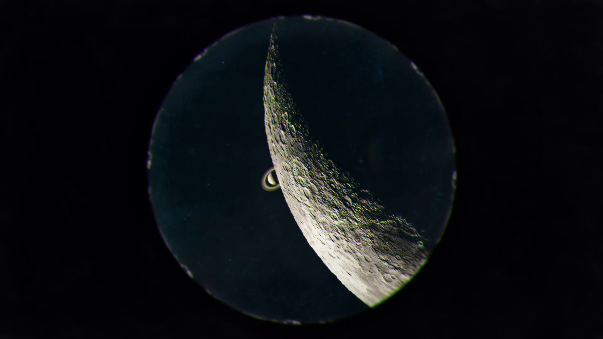 Saturn Being Occulted Moon Seen Through Stock Motion Graphics SBV ...