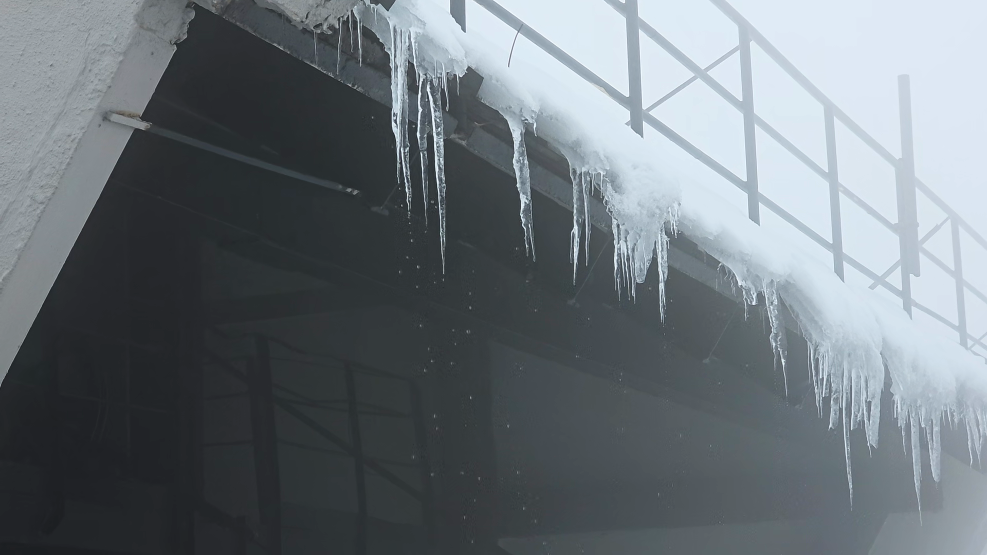 Frosty Building Edge Scene Cold Urban Stock Footage SBV-354563975 ...