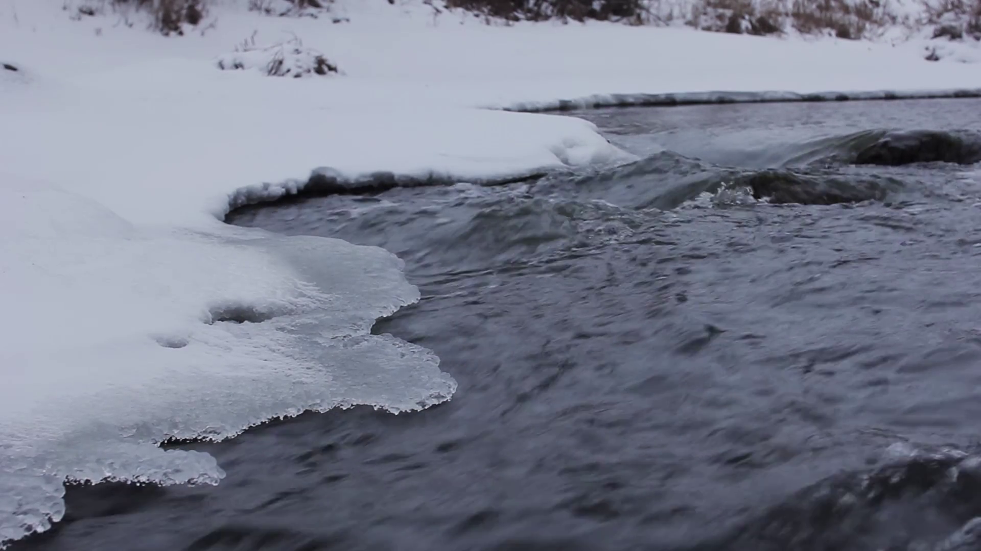 Frozen River In Winter Water Snow Stock Footage SBV-338527143 - Storyblocks