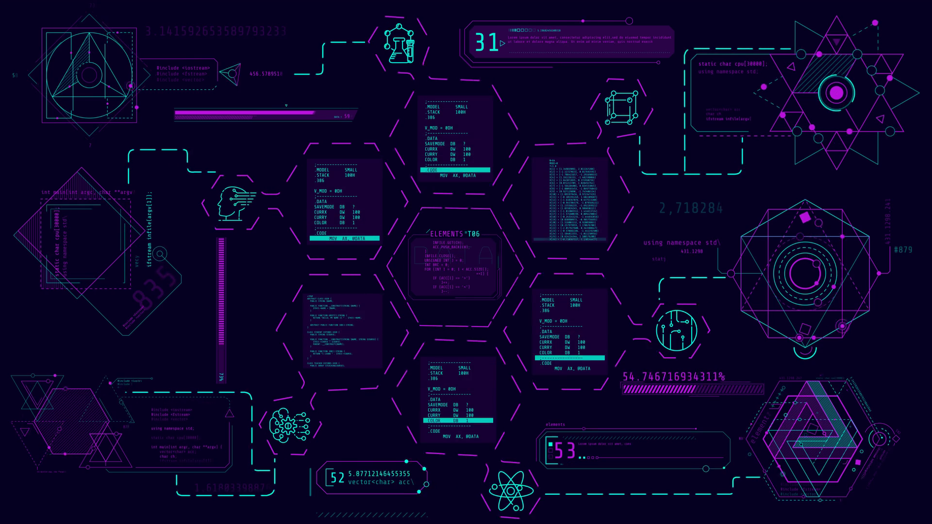 Animation Of Infographics About Programming Stock Footage SBV-349174947 ...