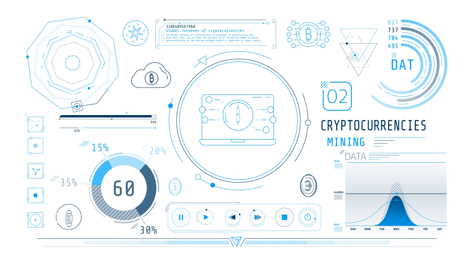 Dynamic Animation On Theme Of Cryptocurrency Stock Footage SBV ...