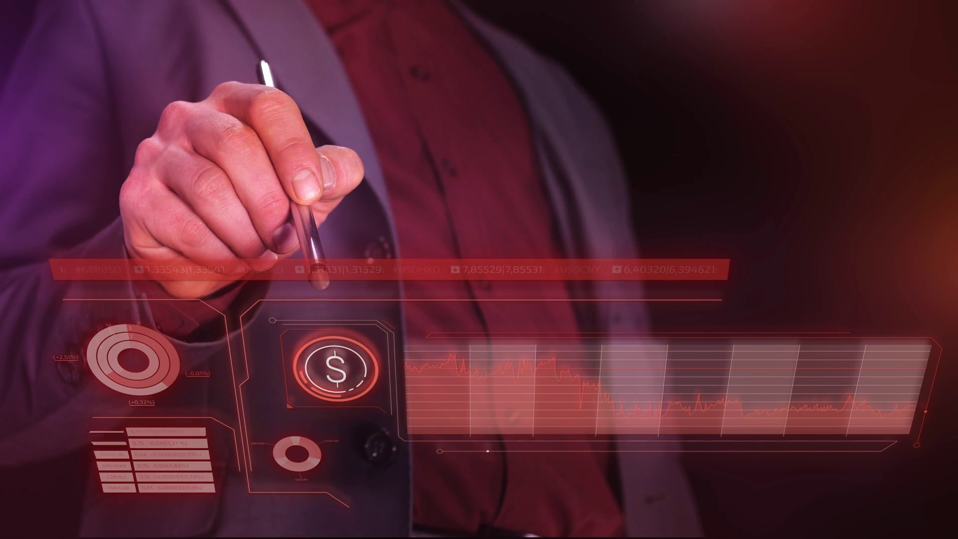 A Businessman Monitors Fall Of Dollar Quotes Stock Footage SBV ...
