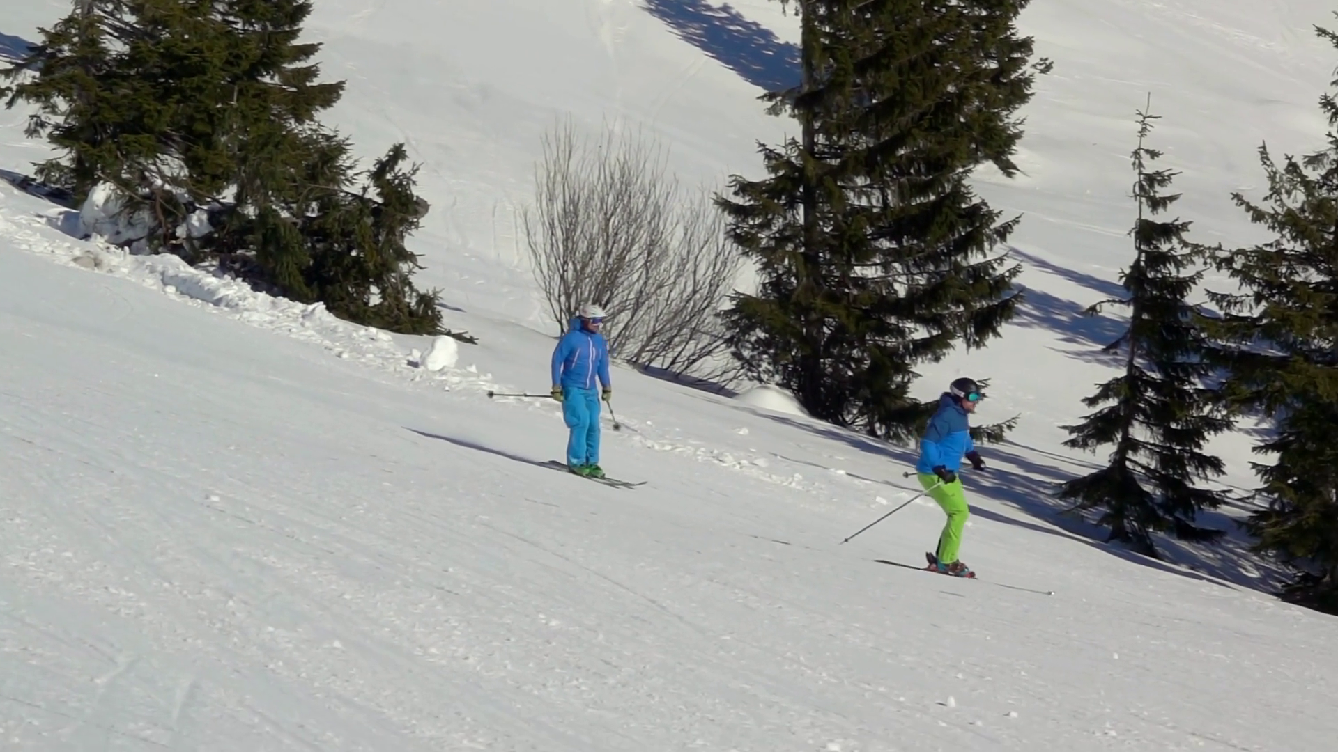 Skier Coach On Ski Slope Slow Motion Stock Footage SBV-348793102 ...