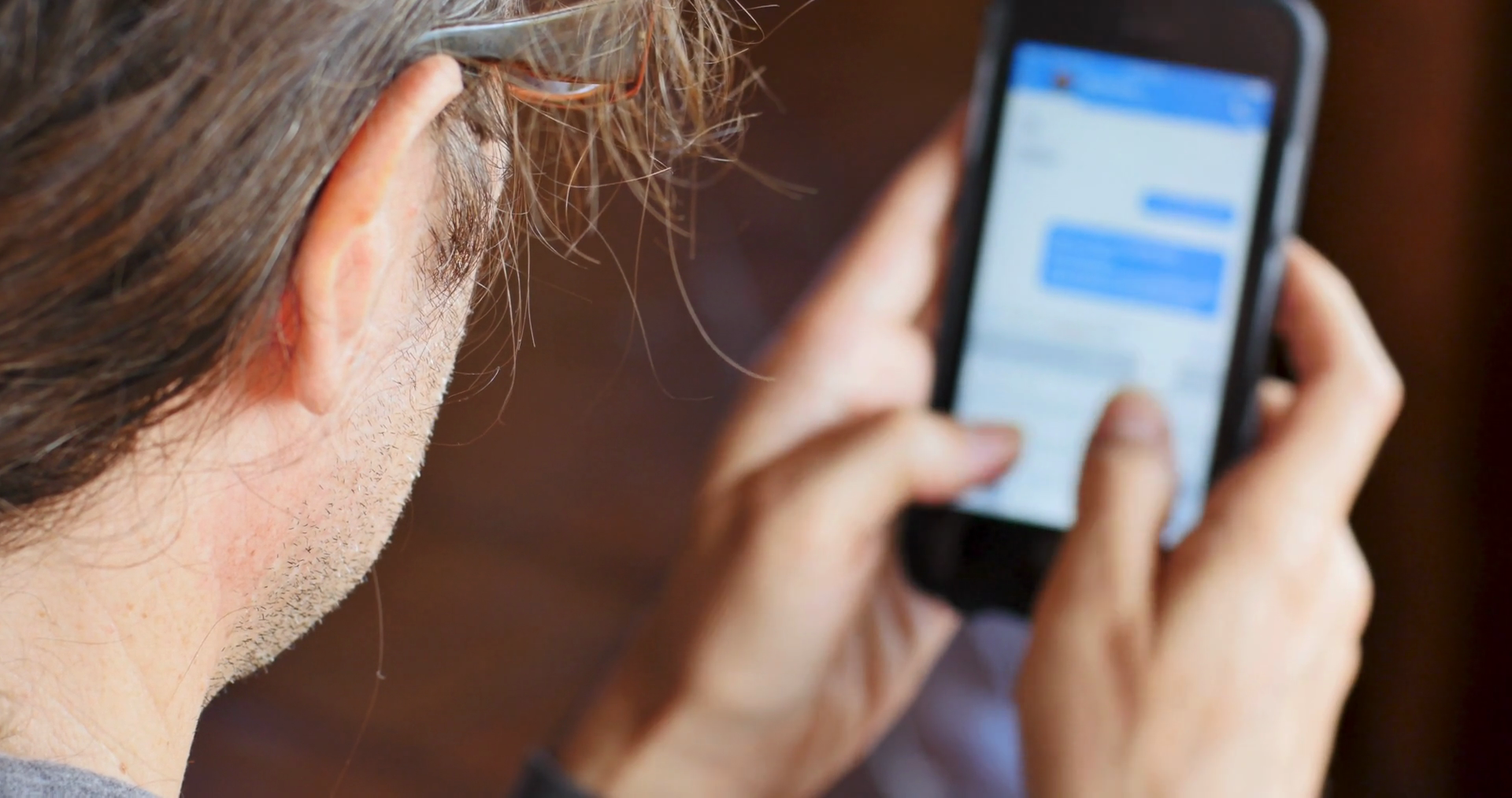 Man Using Mobile App Sending Message Typing Stock Footage SBV-326548752 ...