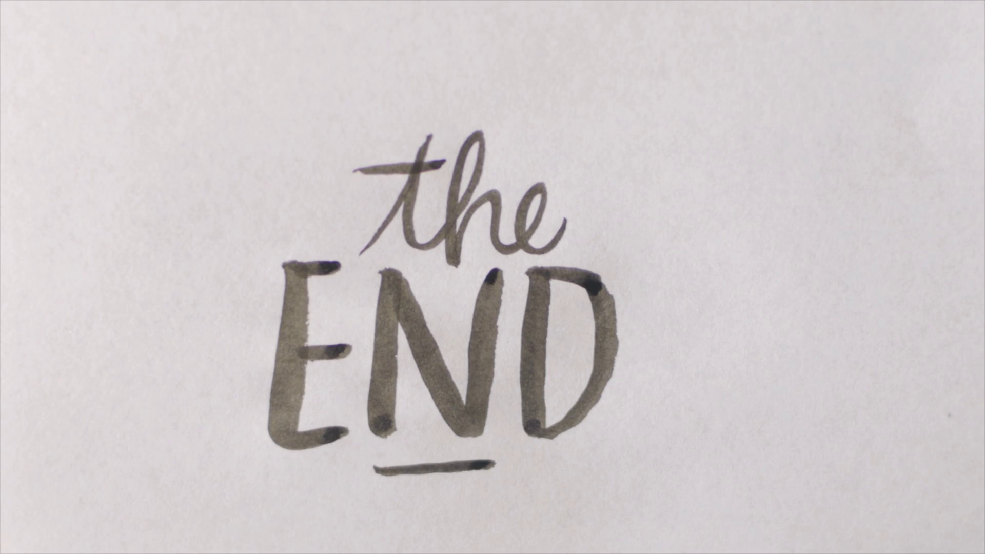 The End Drawn Hand In Black Ink On White Stock Footage SBV-325768849 ...