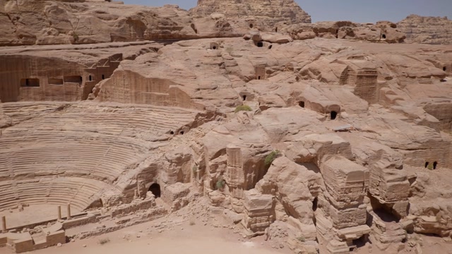 Petra Nabataean Inscription Carved Rock Stock Footage: Royalty-Free ...