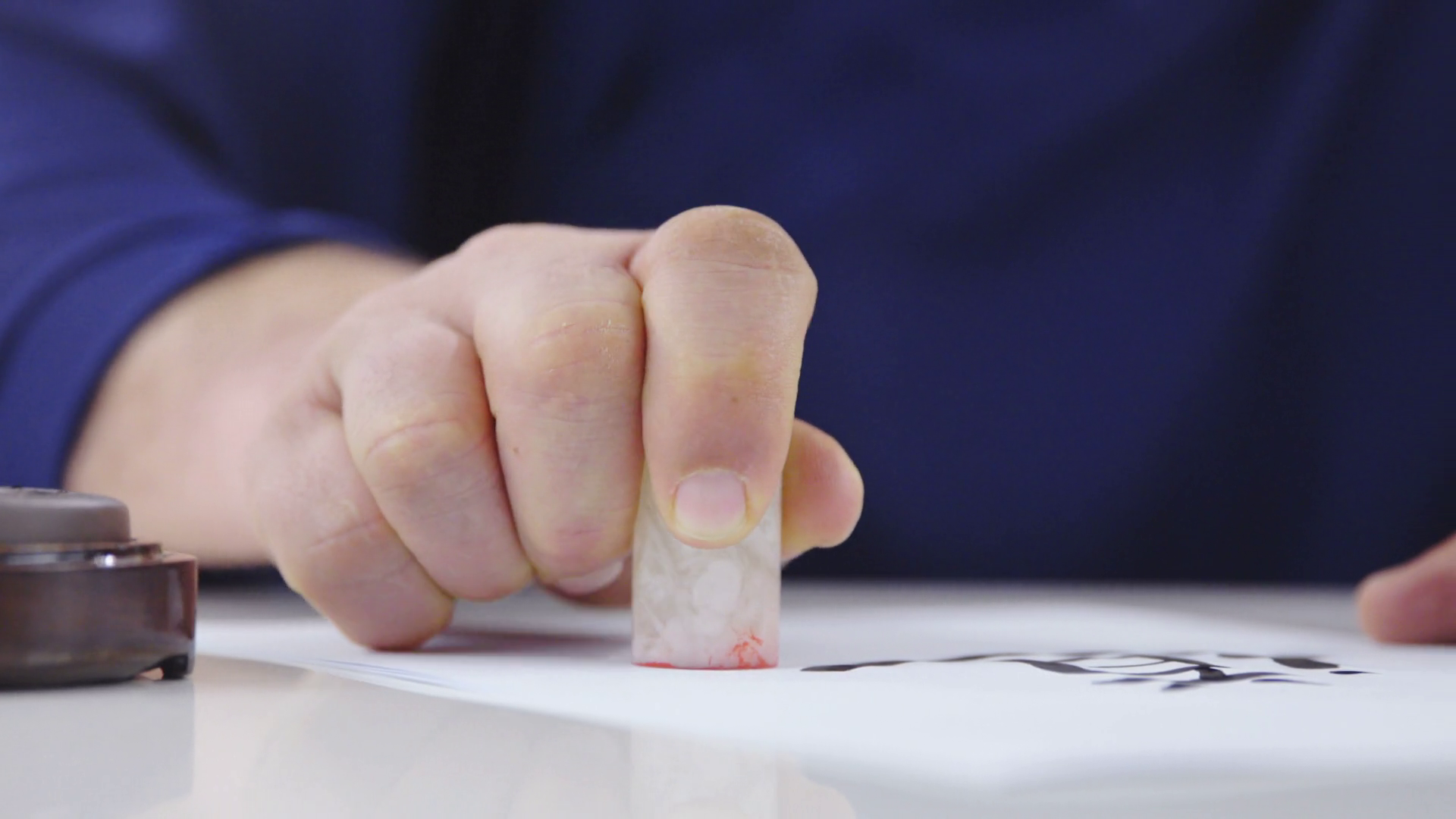 Close Up View Of Person Stamping Piece Of Stock Footage SBV-349039897 ...