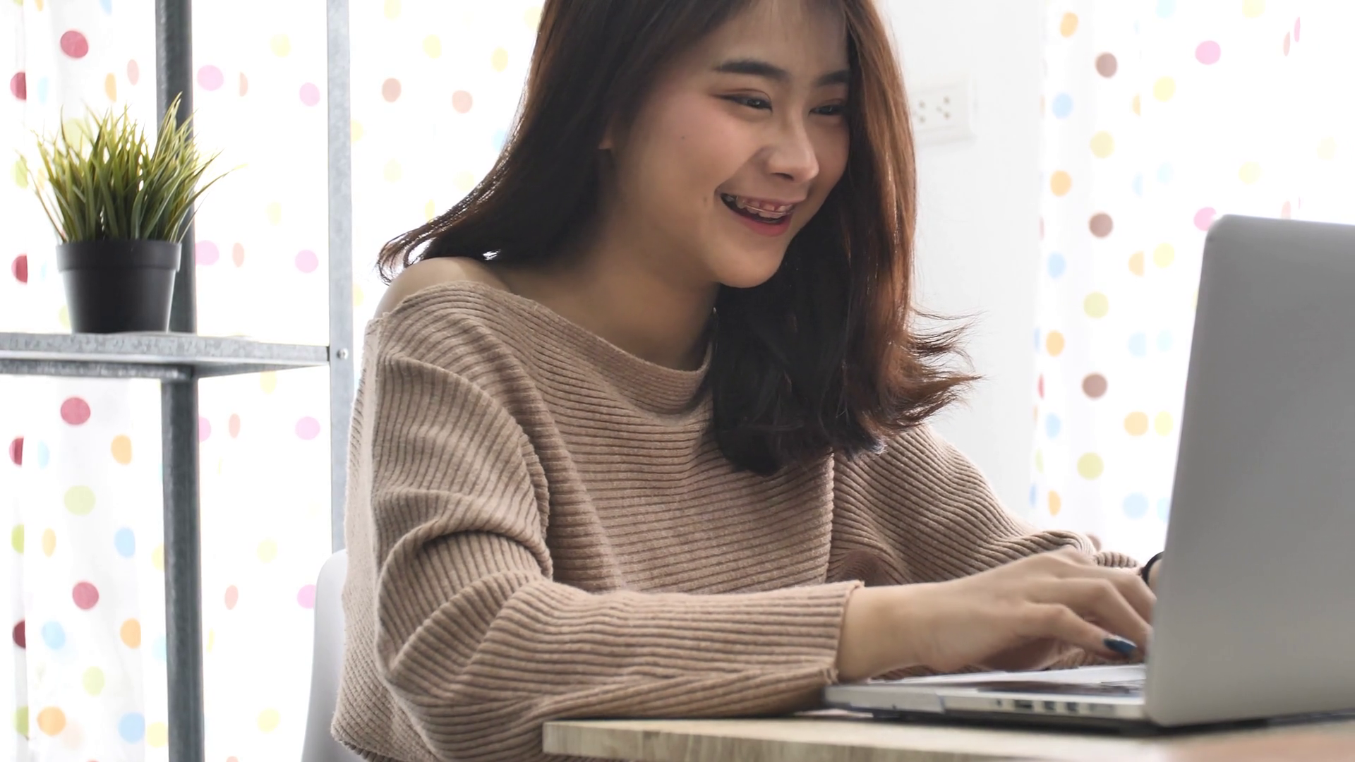 Slow Motion Of Woman Typing On Laptop Stock Footage SBV-328112097 ...