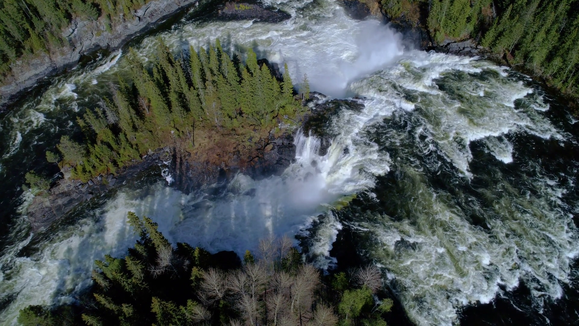 Ristafallet Waterfall: Stunning Natural Stock Footage SBV-321925992 ...