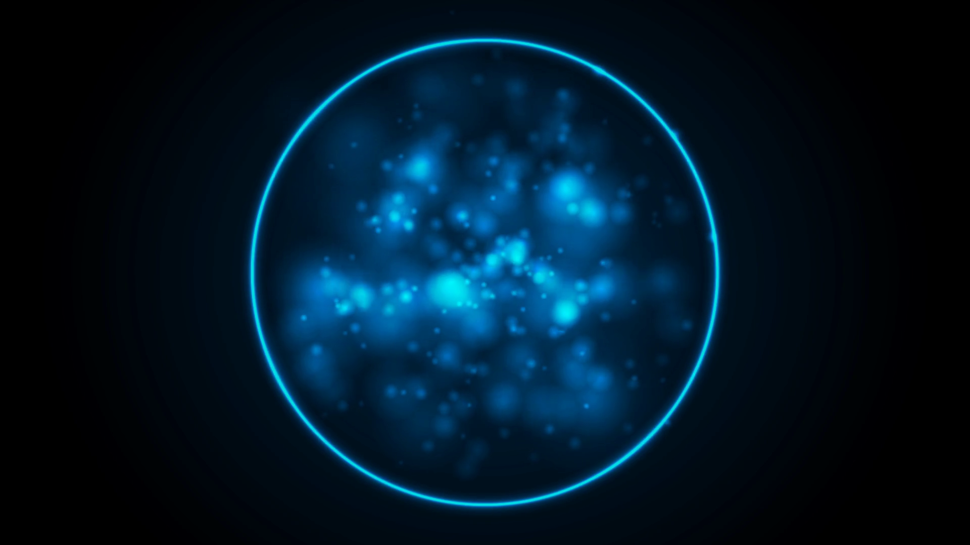 Blue Glowing Neon Circle Abstract Tech Stock Motion Graphics SBV ...