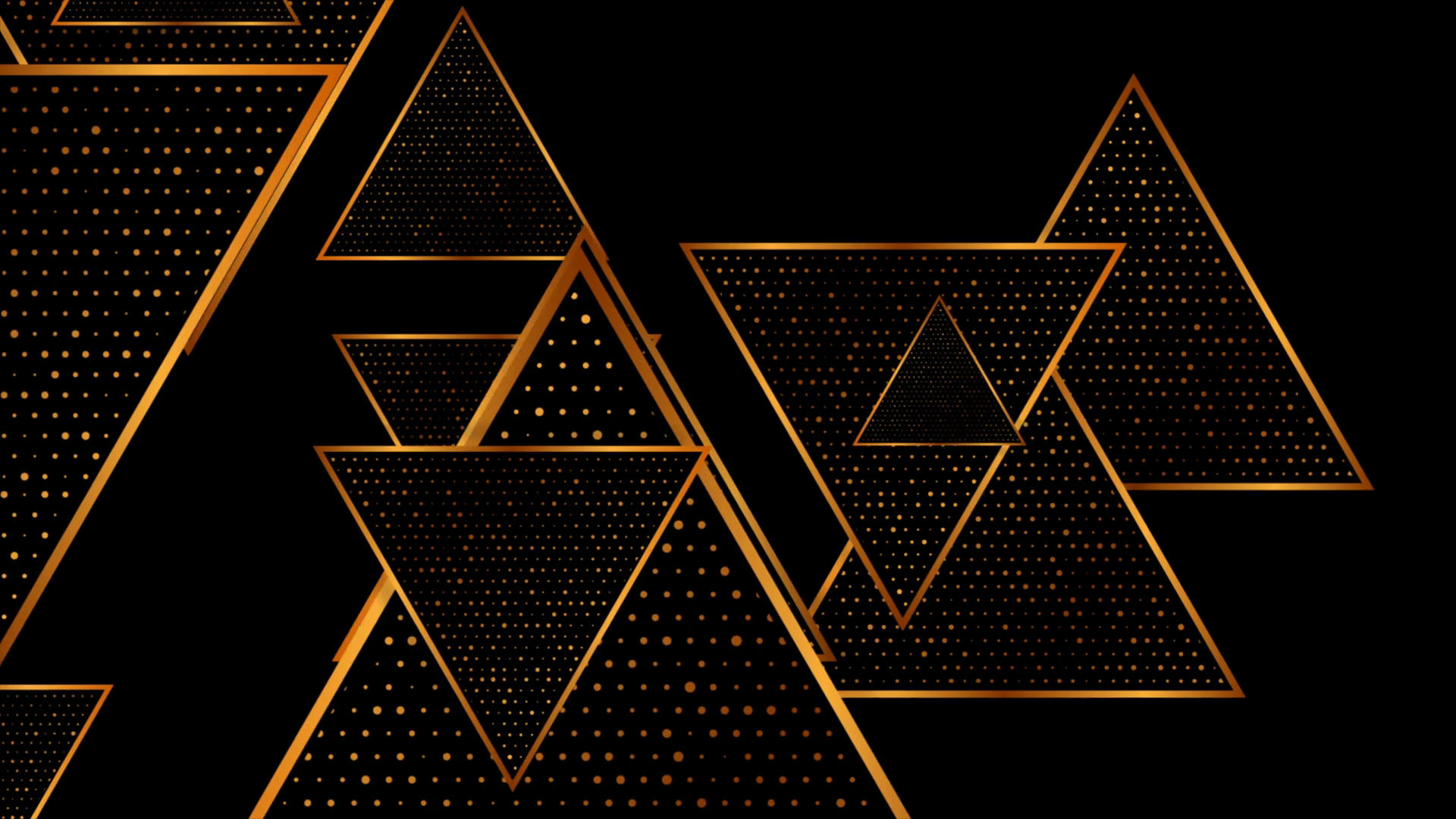 Blue Golden Dotted Triangles Abstract Tech Stock Motion Graphics SBV ...
