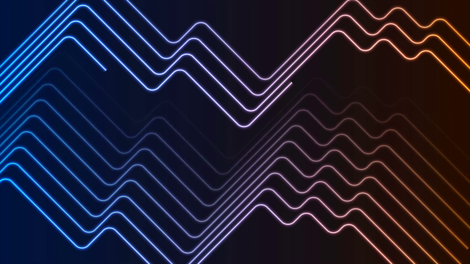 Blue Orange Glowing Neon Lines Abstract Tech Stock Motion Graphics SBV ...