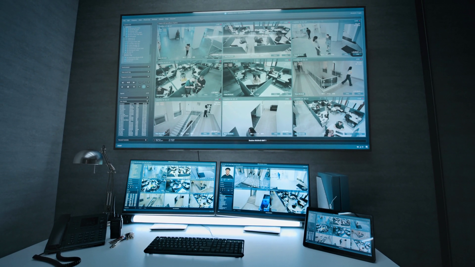 Cctv Video Footage From Surveillance Cameras Stock Footage SBV ...