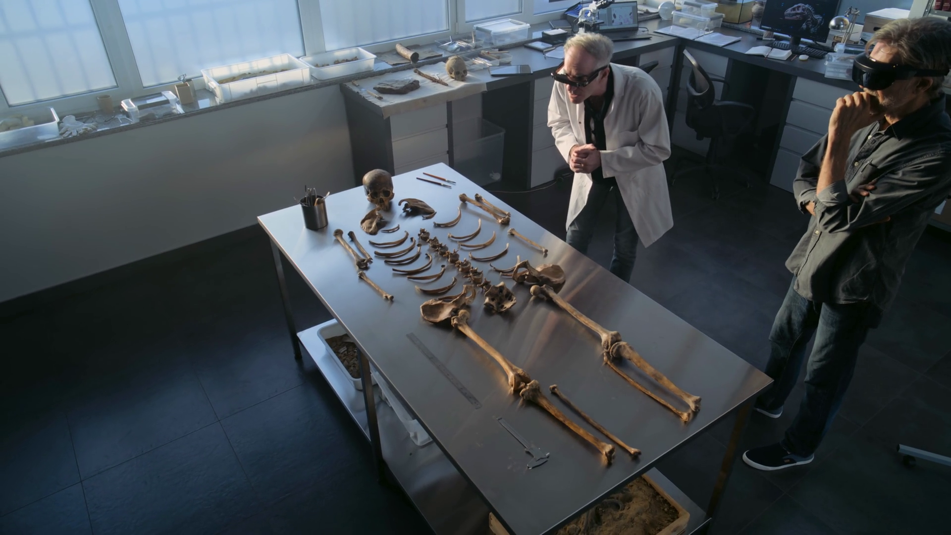 Archaeological Laboratory: High Angle Of Stock Footage SBV-349212749 ...