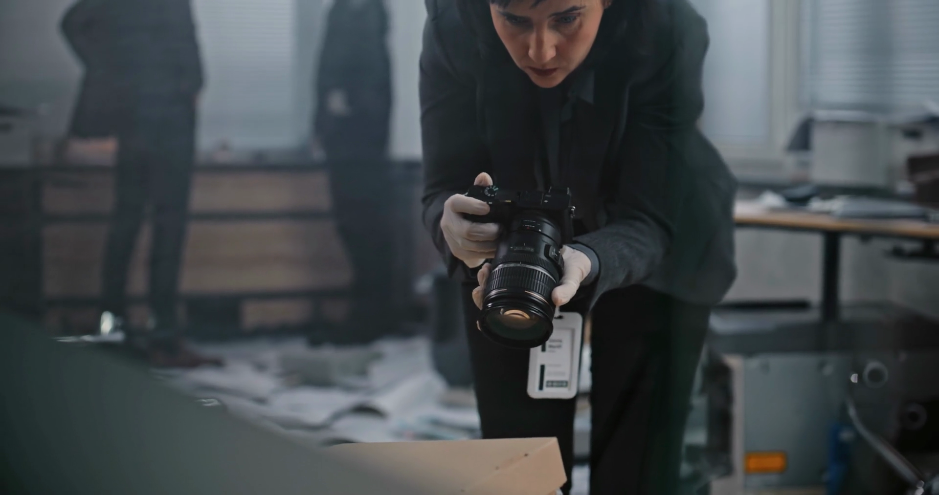 Office Robbery Murder Case: Female Forensic Stock Footage SBV-349371751 ...