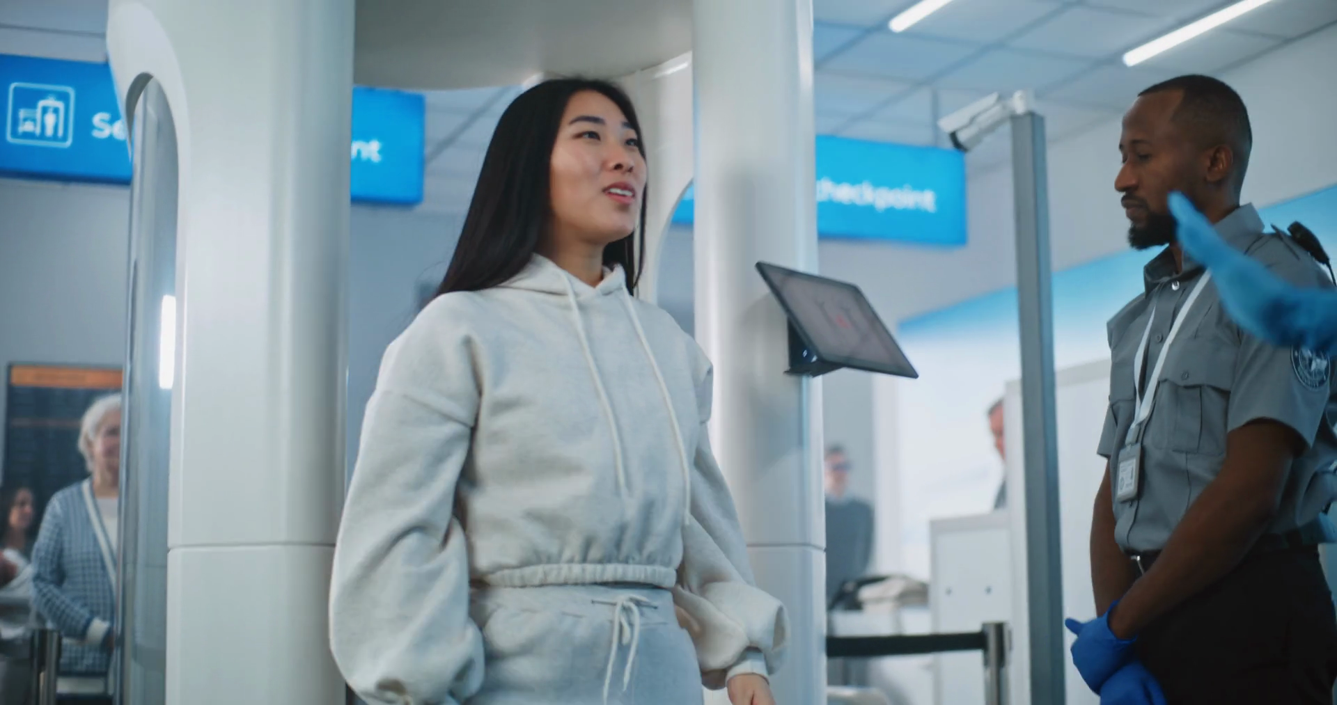 Security Check In Airport Terminal: Asian Stock Footage SBV-351805465 ...