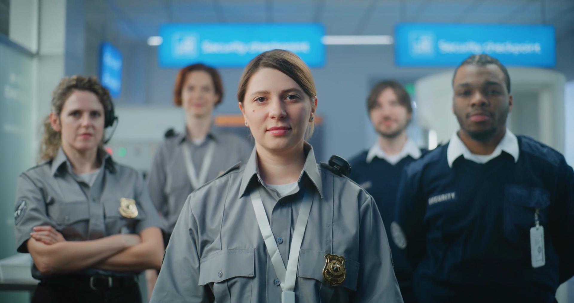 Security Checkpoint In International Stock Footage SBV-351869501 ...