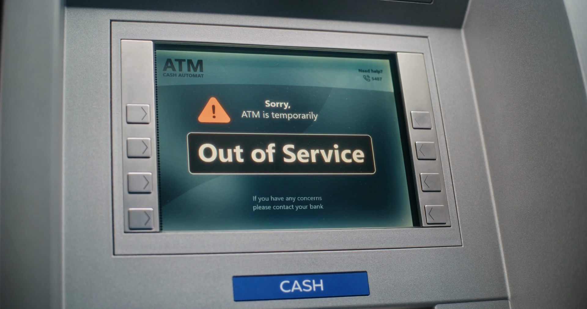 Atm Machine Screen Displaying Error Message Stock Footage SBV-352228190 ...