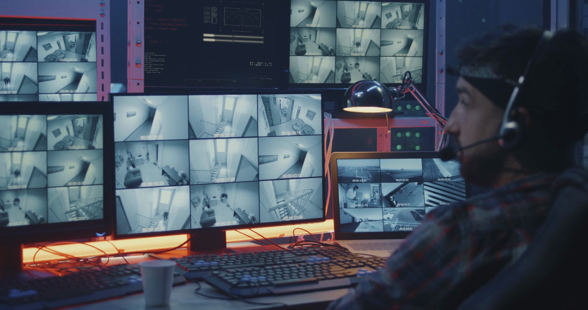 Medium Shot Of Hacker Watching Hacked Stock Footage SBV-337707953 ...