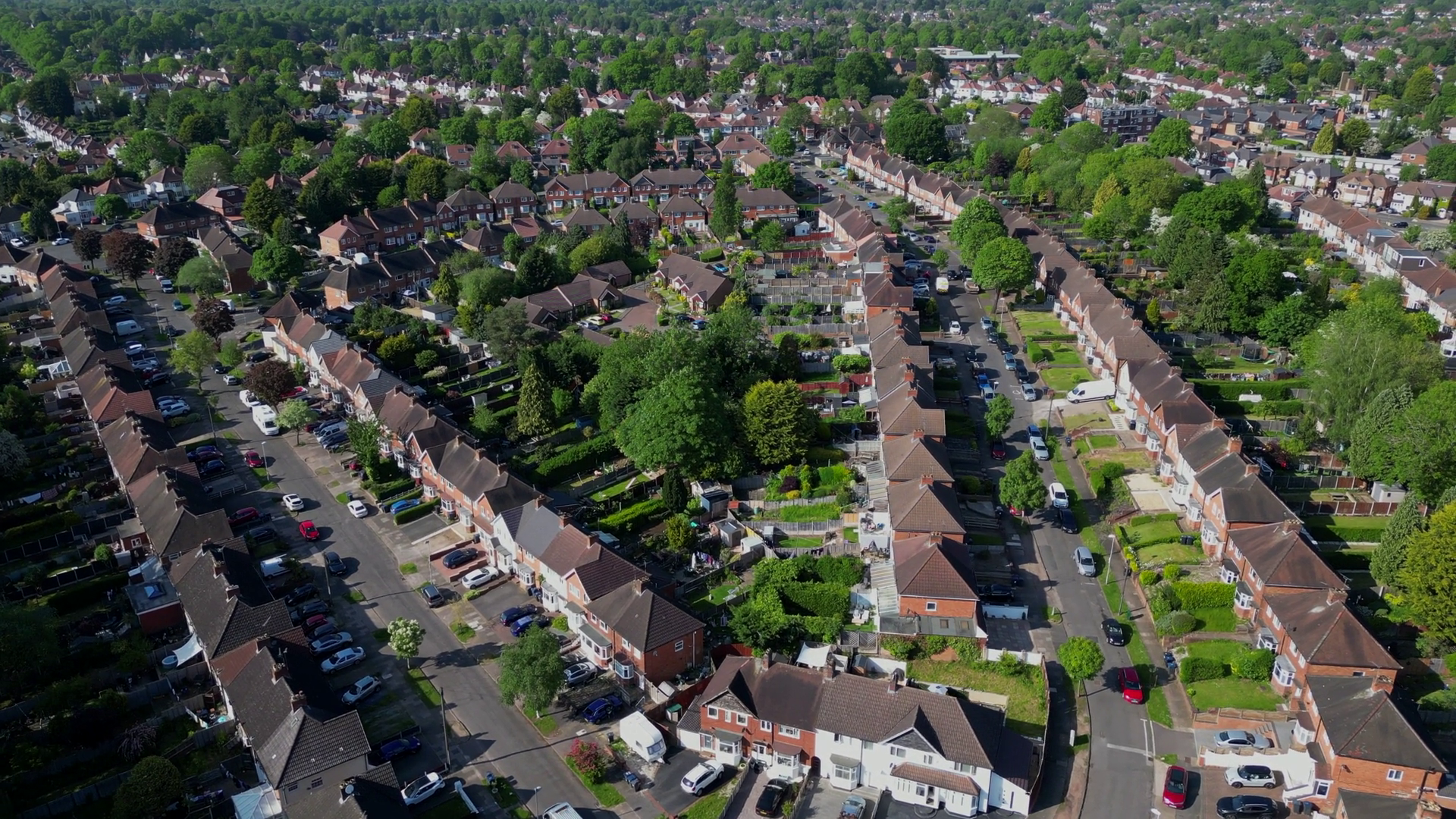 The Streets Suburbs Houses Of Birmingham In Stock Footage SBV-348687689 ...