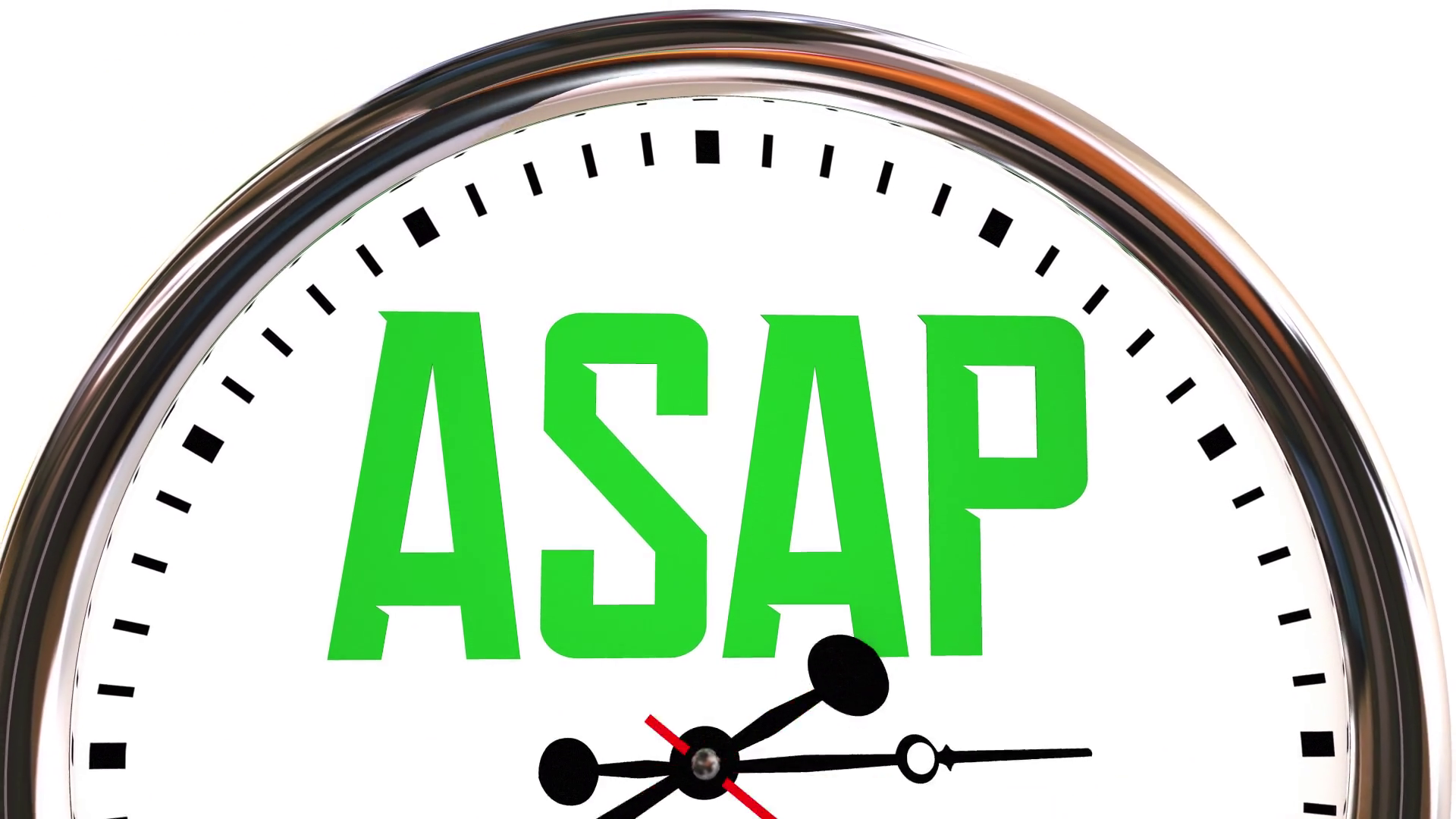 Asap Clock Time Possible Hurry Fast Arrival Stock Motion Graphics SBV 